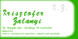 krisztofer zalanyi business card