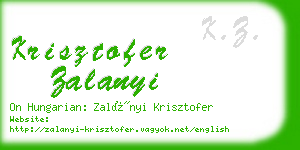 krisztofer zalanyi business card